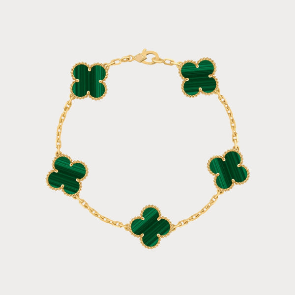 Alhambra Clover Pave Link Bracelet