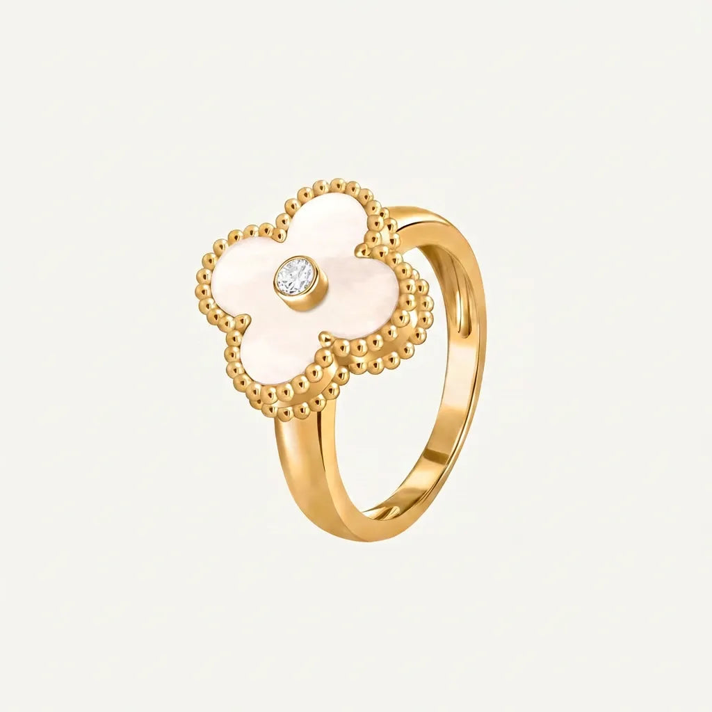 Alhambra Clover Stone Accent Ring