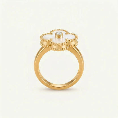 Alhambra Clover Stone Accent Ring