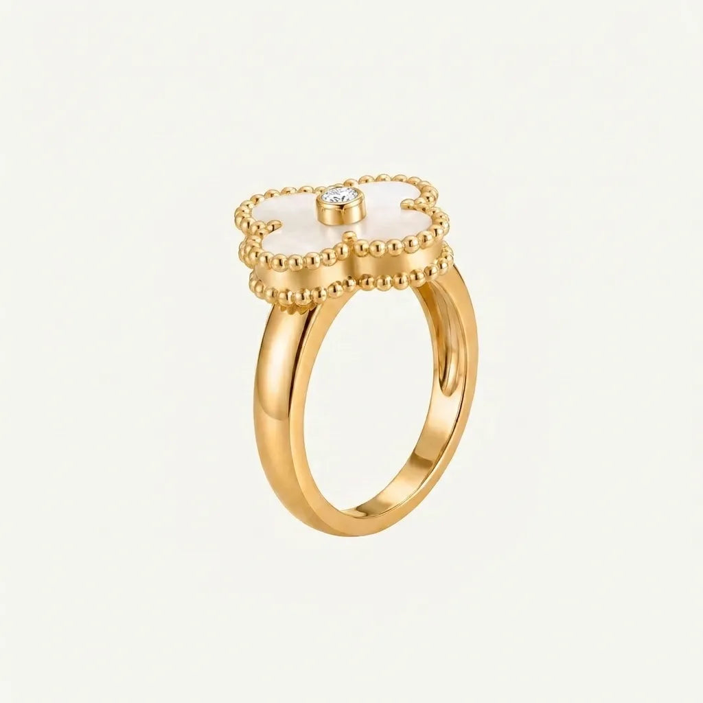 Alhambra Clover Stone Accent Ring