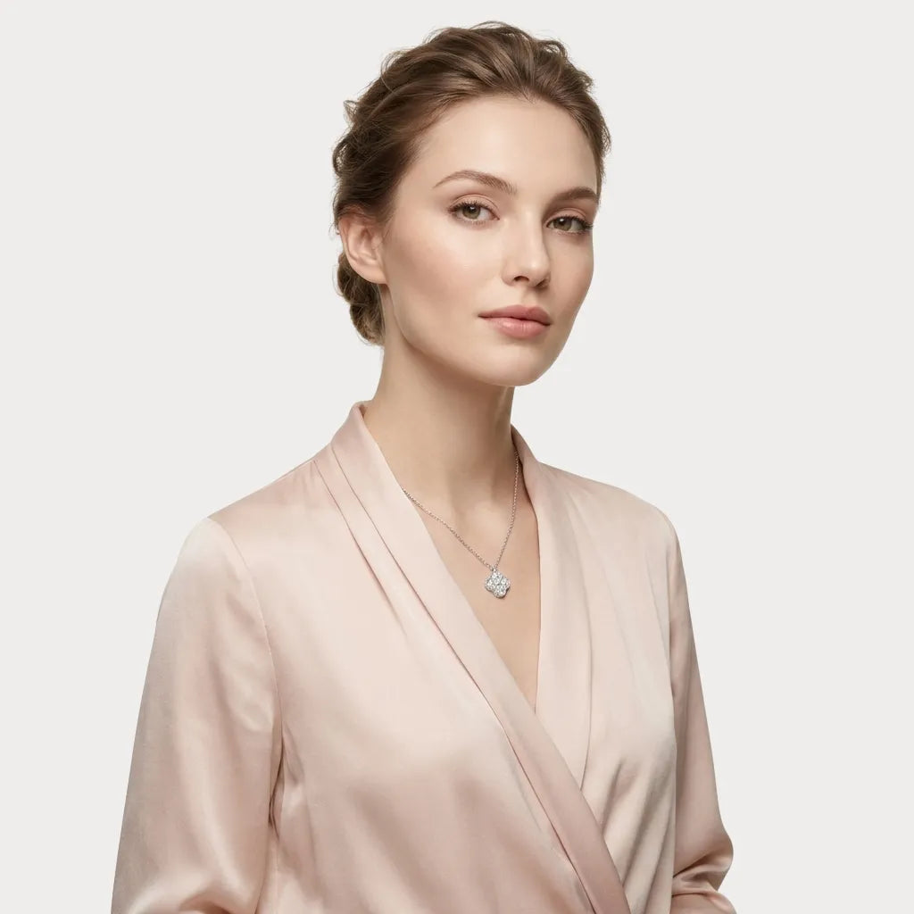 Alhambra Crystal Clover Pendant Necklace