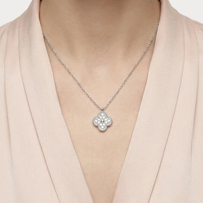 Alhambra Crystal Clover Pendant Necklace