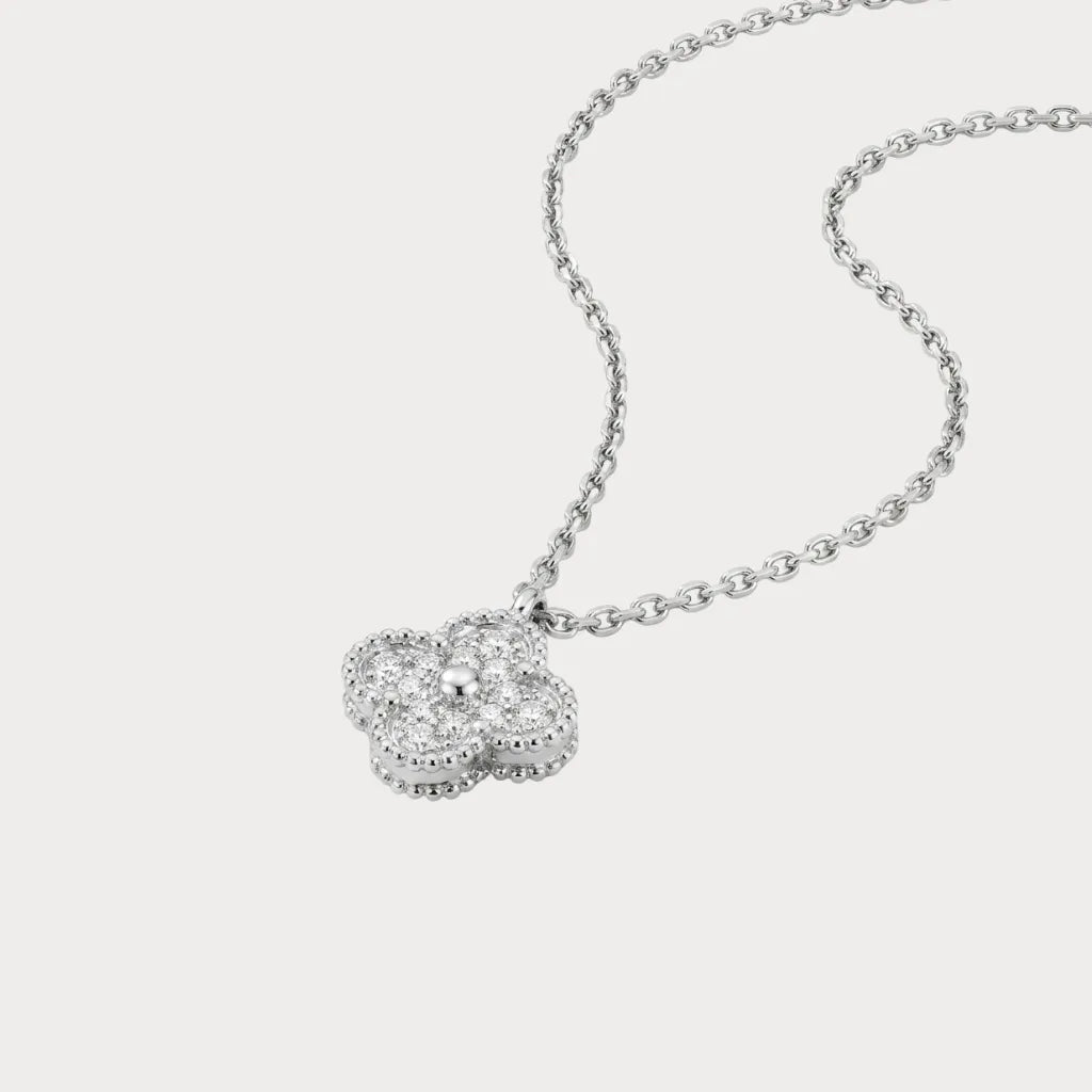 Alhambra Crystal Clover Pendant Necklace