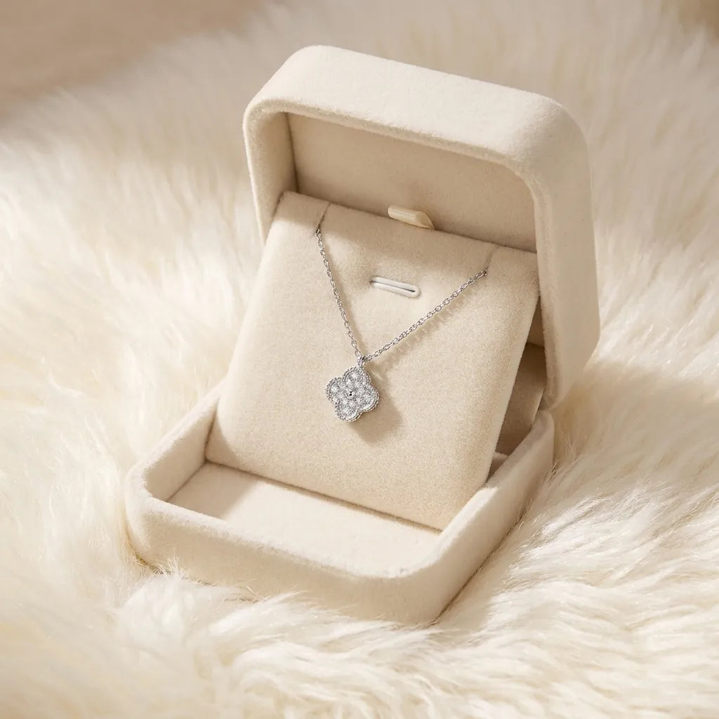 Alhambra Crystal Clover Pendant Necklace