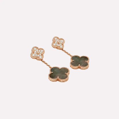 Alhambra Double Clover Chain Drop Earrings