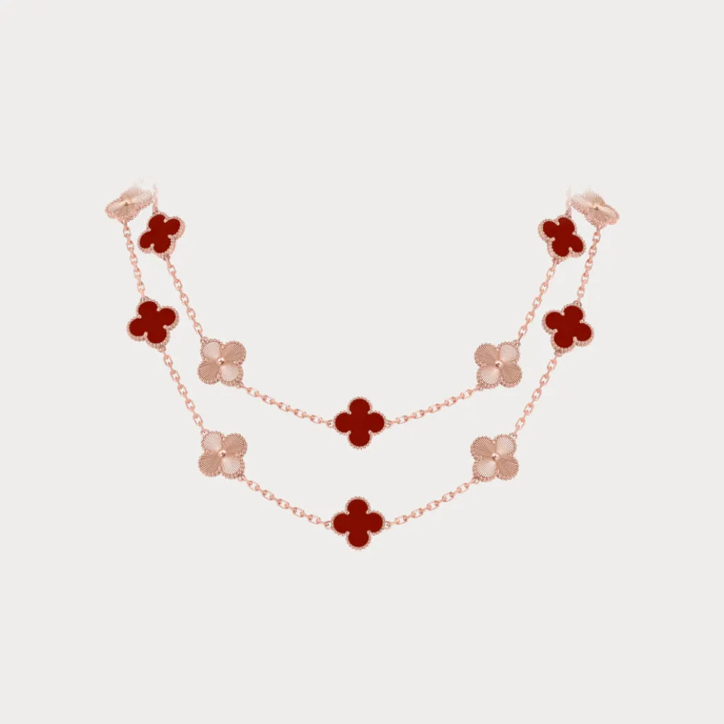 Alhambra Double Layer Clover Necklace