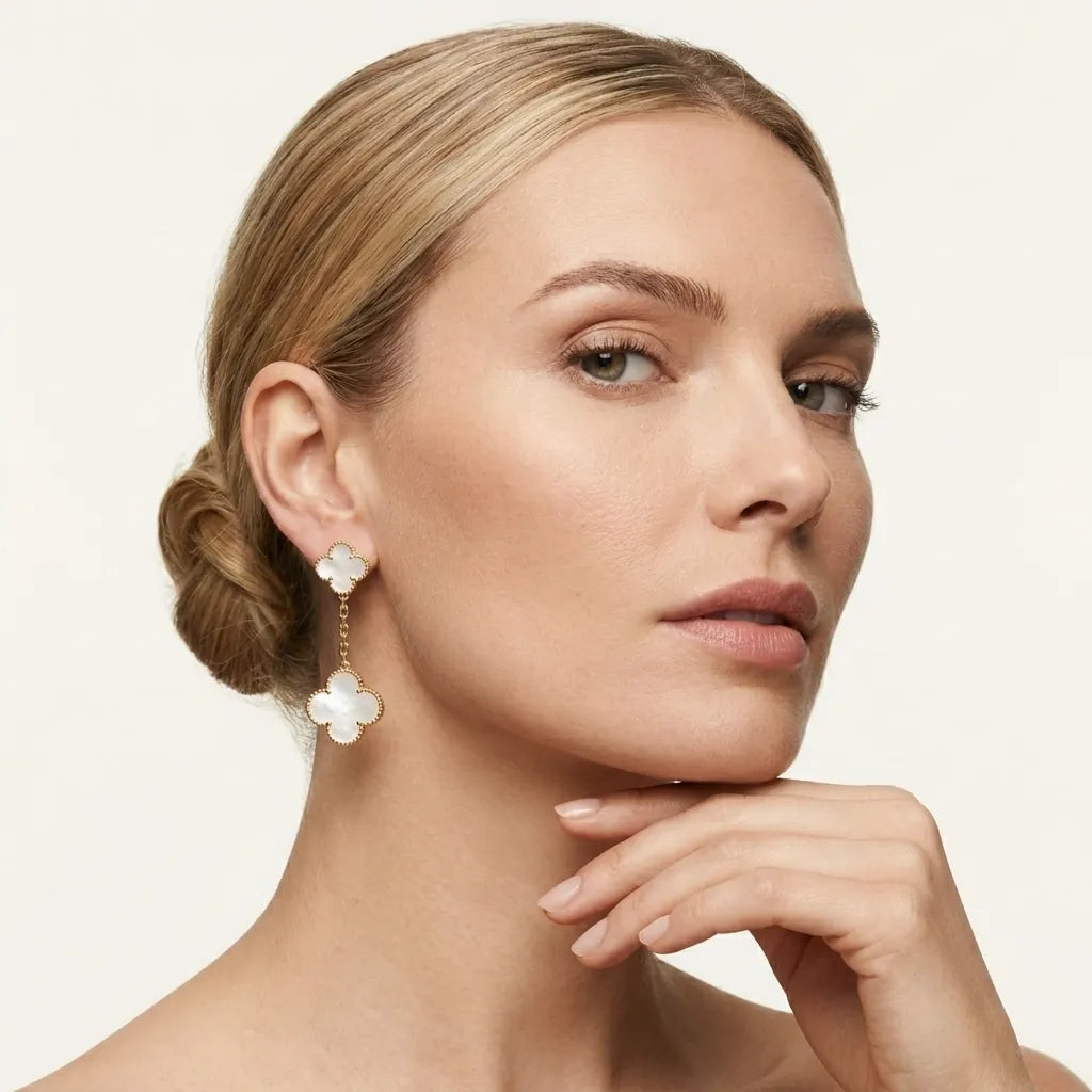 Alhambra Double Motif Drop Earrings