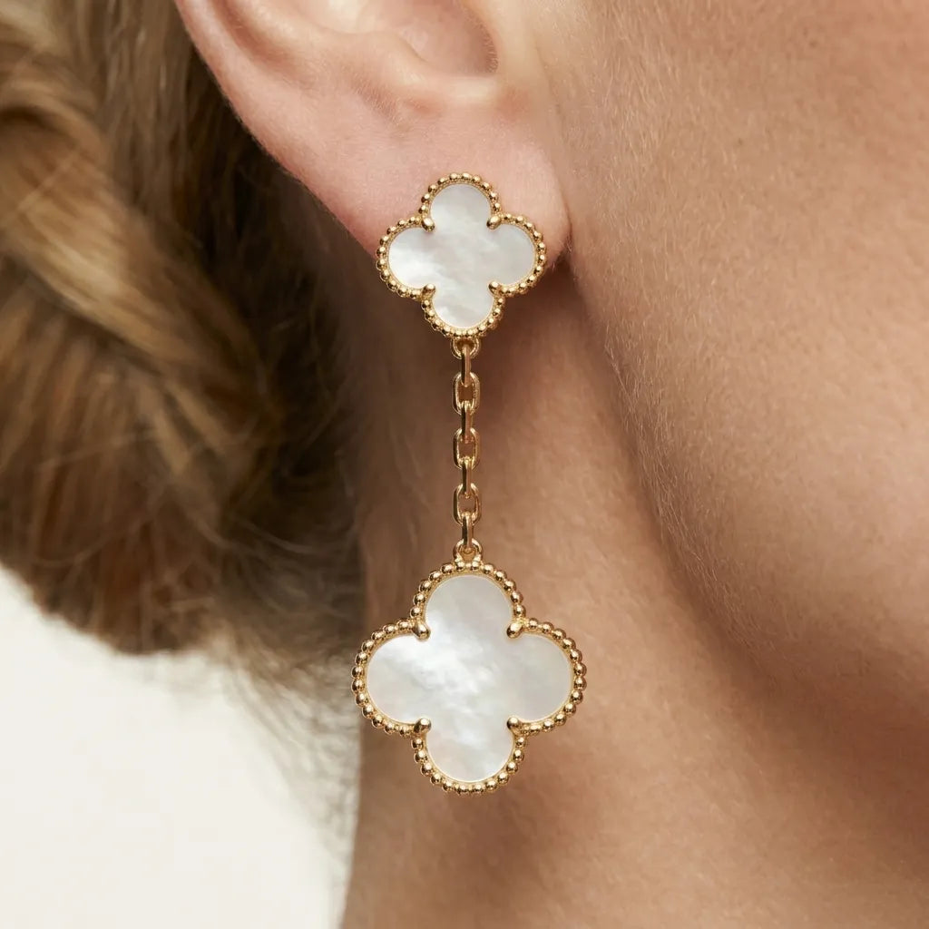 Alhambra Double Motif Drop Earrings