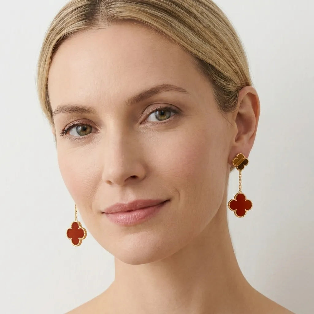 Alhambra Duo Charm Drop Earrings
