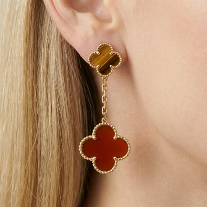 Alhambra Duo Charm Drop Earrings