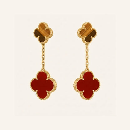Alhambra Duo Charm Drop Earrings