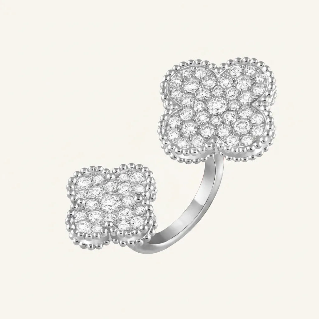 Alhambra Duo Pavé Open Ring