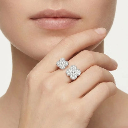 Alhambra Duo Pavé Open Ring