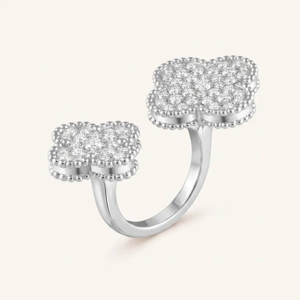 Alhambra Duo Pavé Open Ring