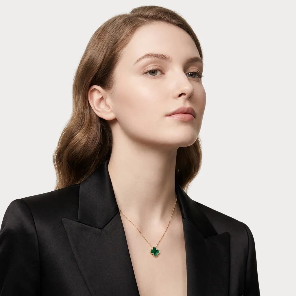 Alhambra Emerald Motif Pendant Necklace