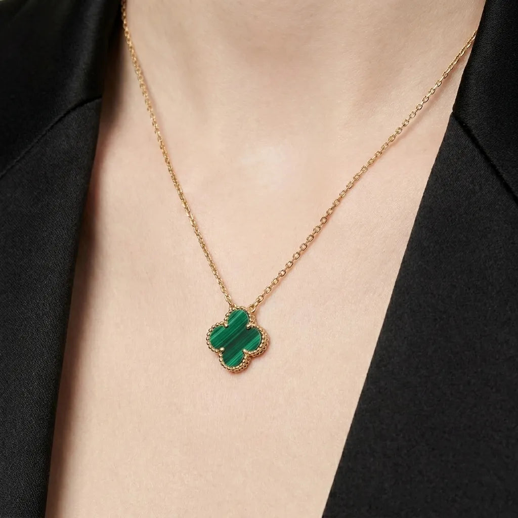Alhambra Emerald Motif Pendant Necklace