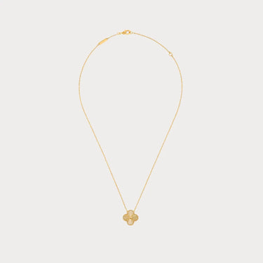 Alhambra Engraved Clover Pendant Necklace