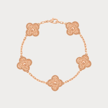 Alhambra Five Textured Clover Bracelet