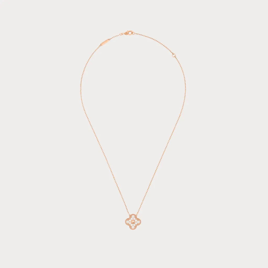 Alhambra Floral Crystal Pendant Necklace