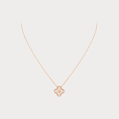 Alhambra Floral Crystal Pendant Necklace