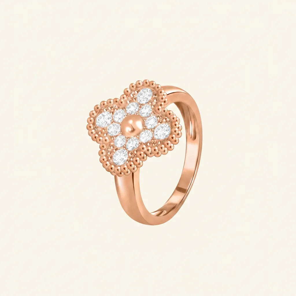 Alhambra Floral Pavé Ring