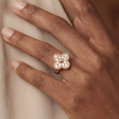 Alhambra Floral Pavé Ring