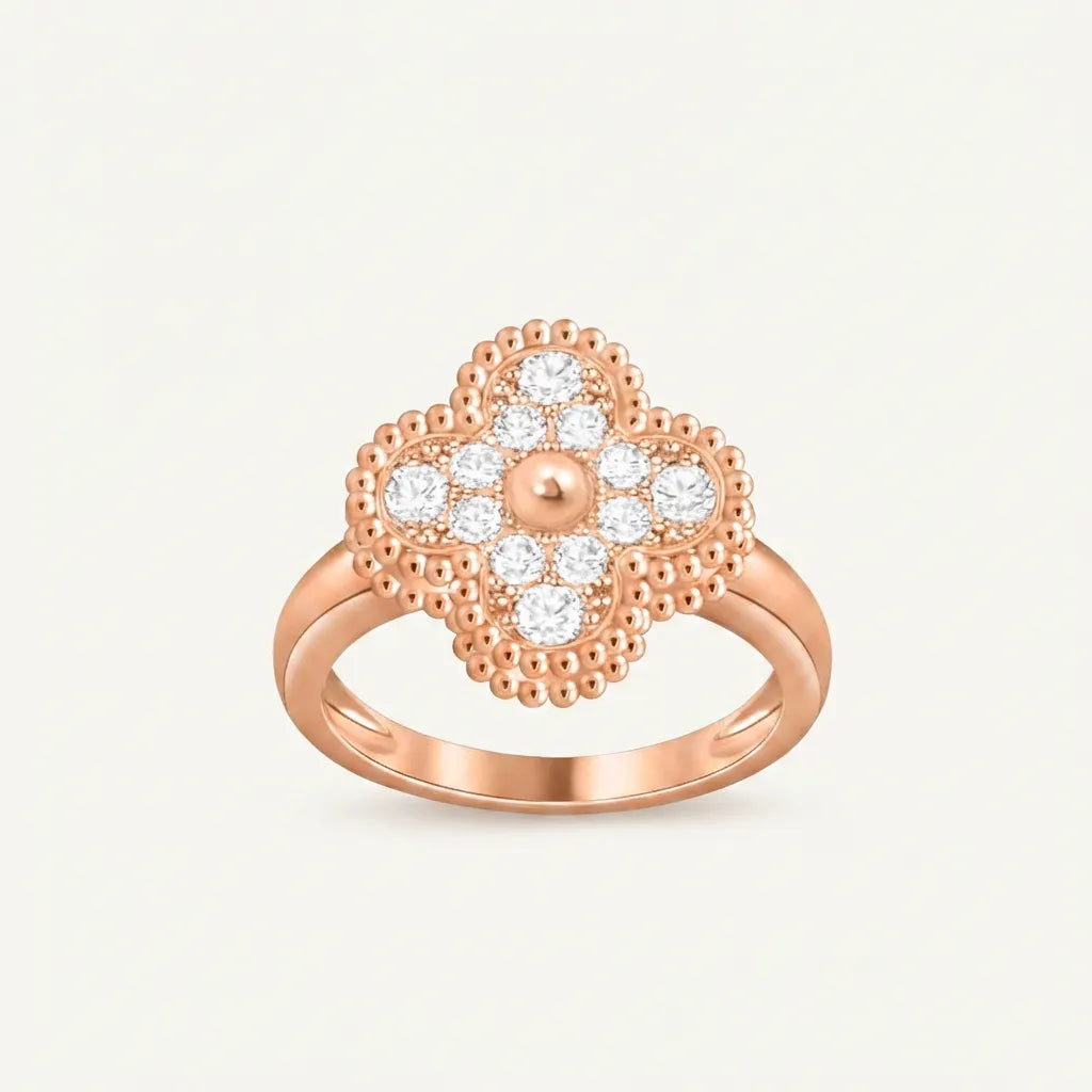 Alhambra Floral Pavé Ring
