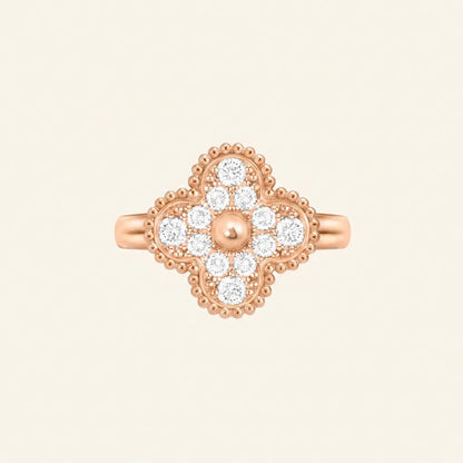 Alhambra Floral Pavé Ring