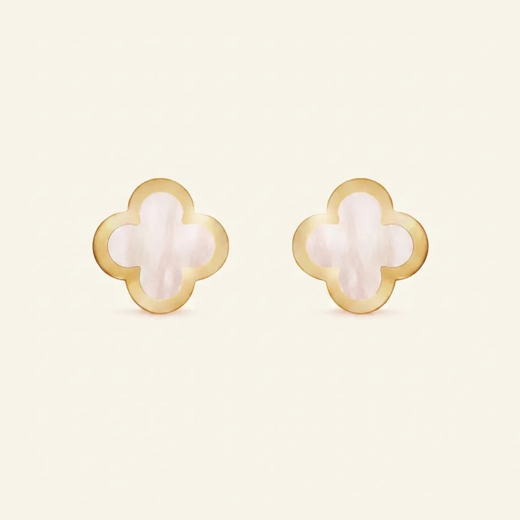 Alhambra Framed Petal Stud Earrings