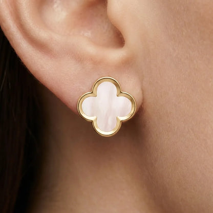 Alhambra Framed Petal Stud Earrings