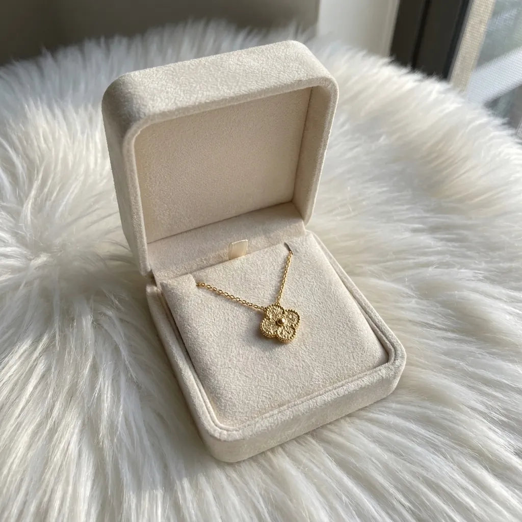 Alhambra Golden Petal Pendant Necklace