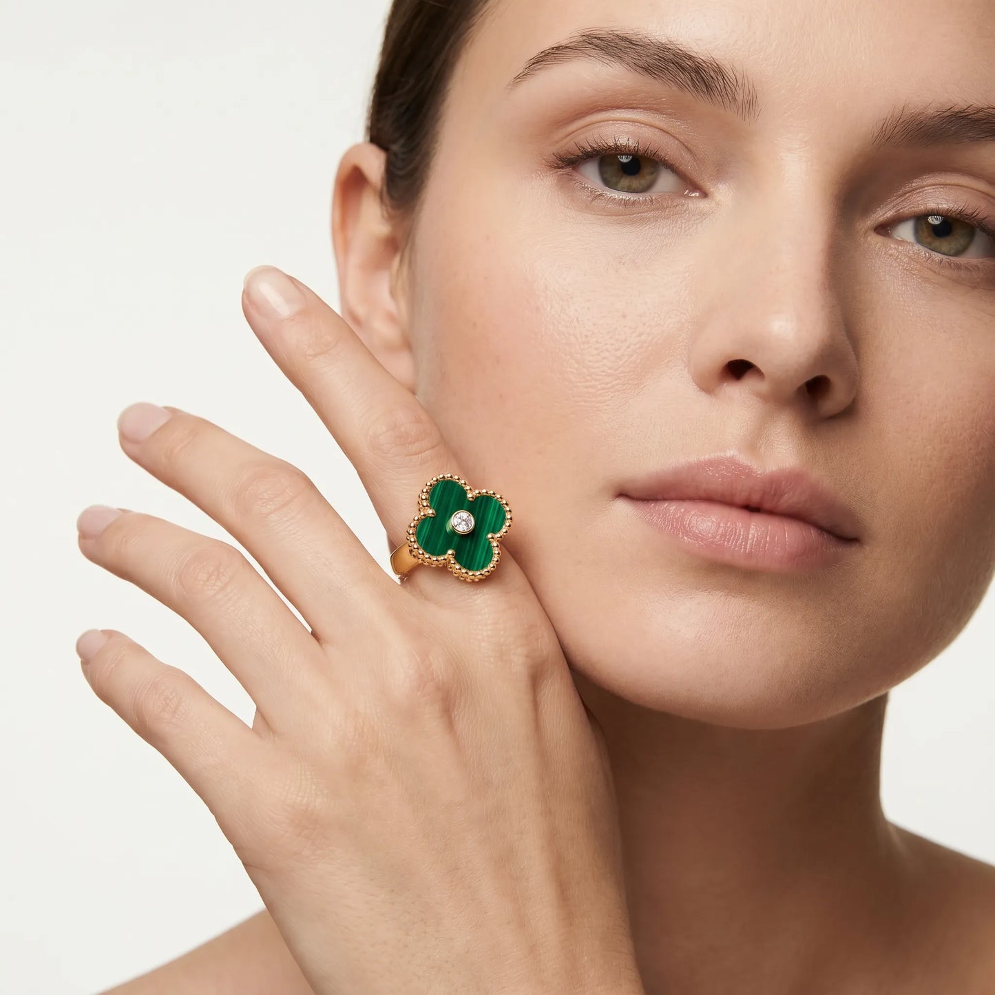 Alhambra Green Clover Accent Ring