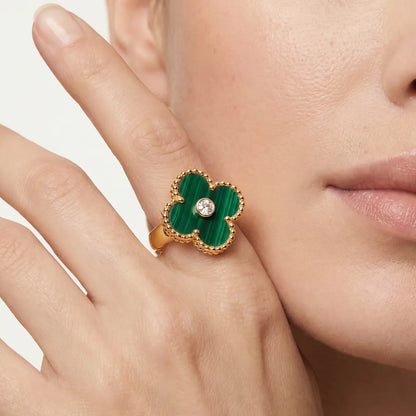 Alhambra Green Clover Accent Ring