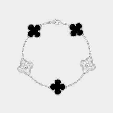 Alhambra Inlay Pave Bracelet
