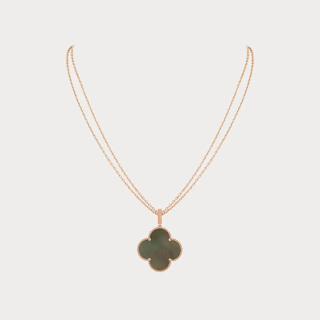 Alhambra Midnight Clover Pendant Necklace