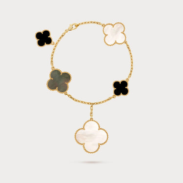 Alhambra Mixed Inlay Charm Bracelet