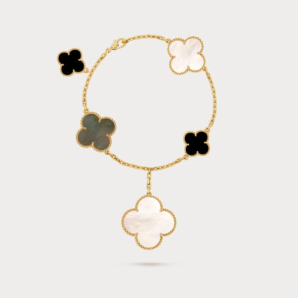 Alhambra Mixed Inlay Charm Bracelet