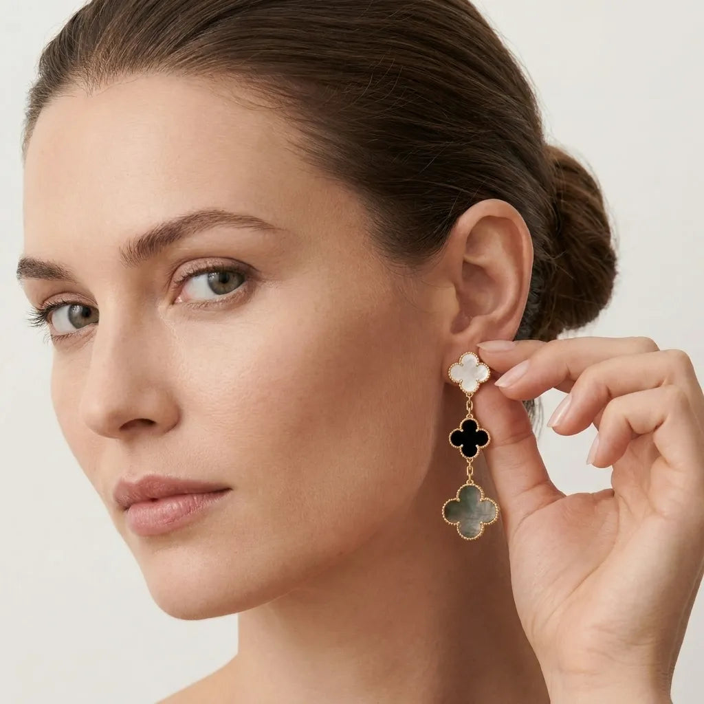 Alhambra Mixed Motif Drop Earrings