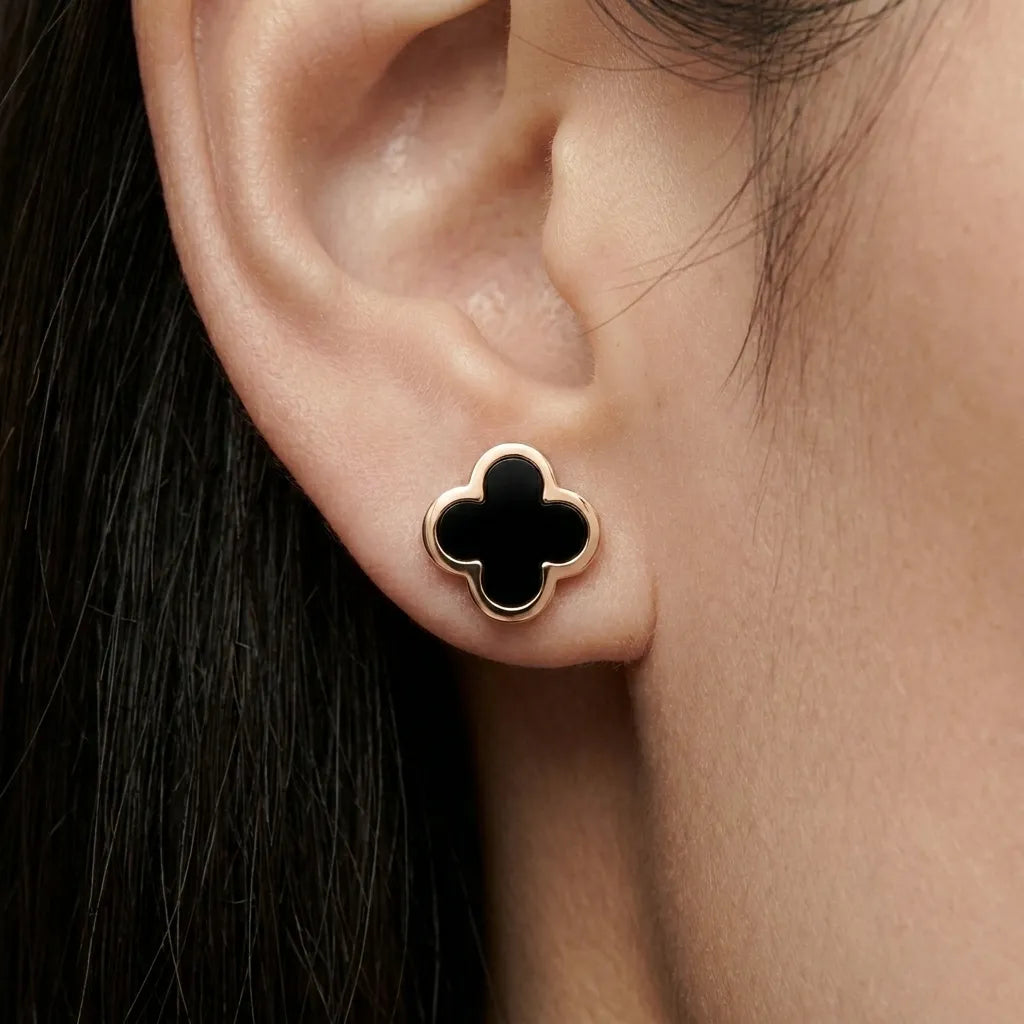 Alhambra Modern Frame Stud Earrings
