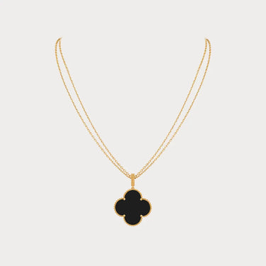 Alhambra Noir Motif Layered Necklace