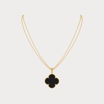 Alhambra Noir Motif Layered Necklace