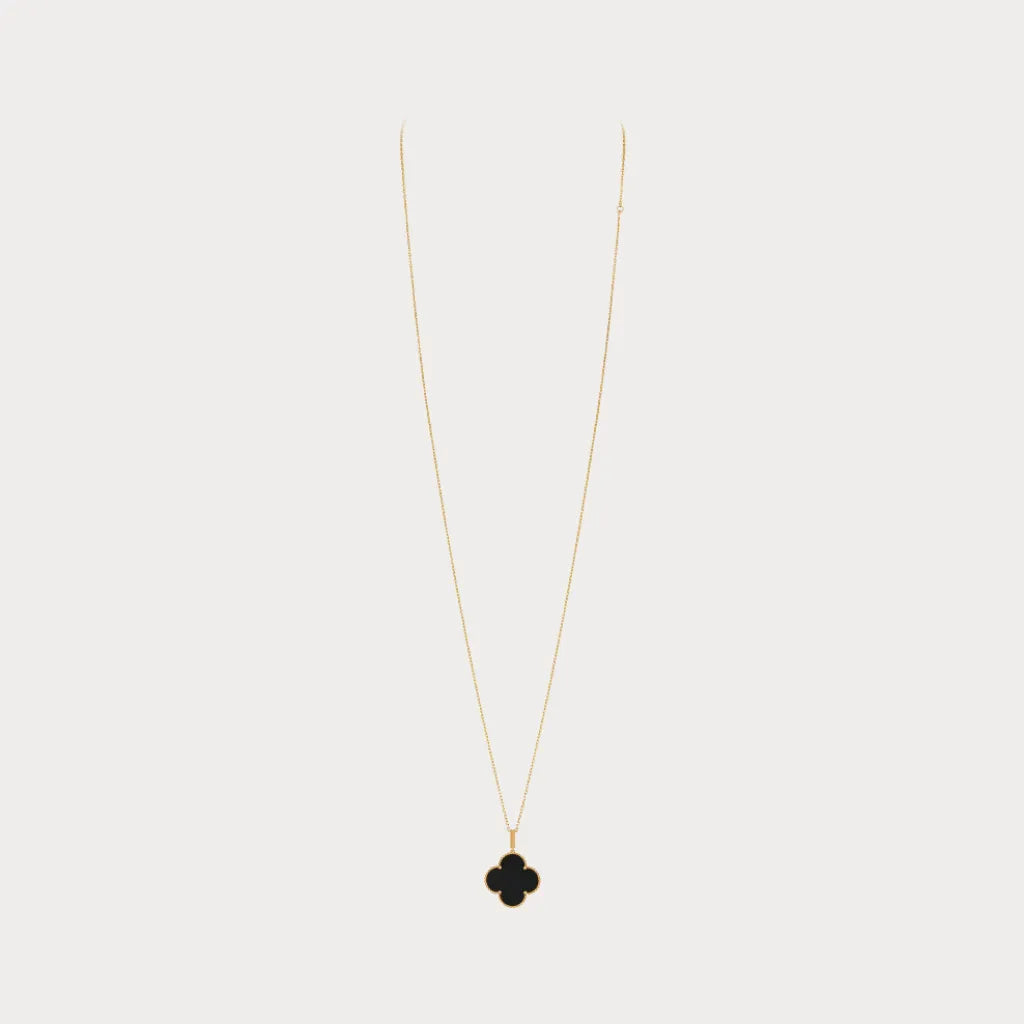 Alhambra Noir Motif Layered Necklace