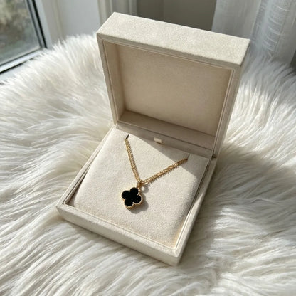 Alhambra Noir Motif Layered Necklace