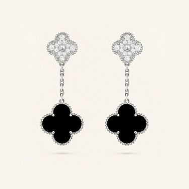 Alhambra Pavé Charm Drop Earrings