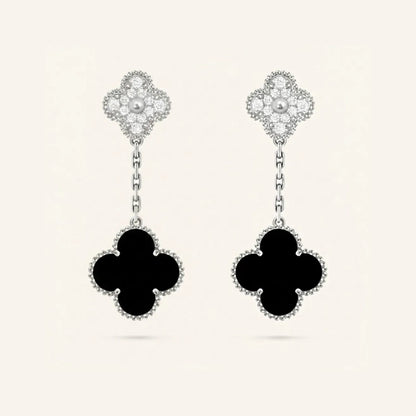 Alhambra Pavé Charm Drop Earrings