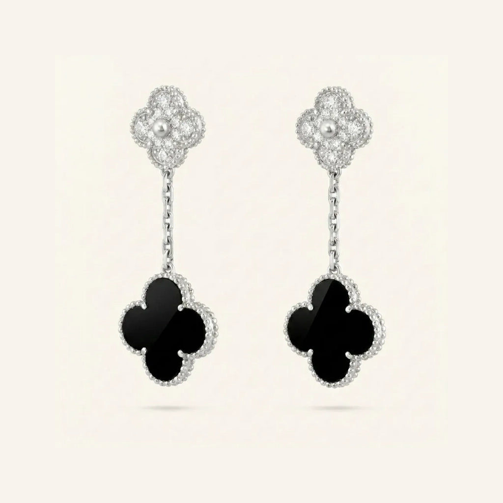 Alhambra Pavé Charm Drop Earrings