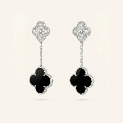 Alhambra Pavé Charm Drop Earrings