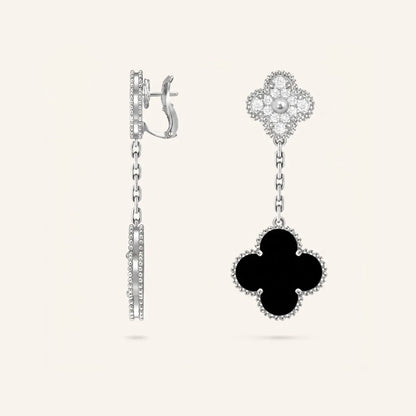 Alhambra Pavé Charm Drop Earrings