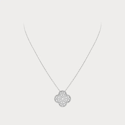 Alhambra Pavé Clover Pendant Necklace