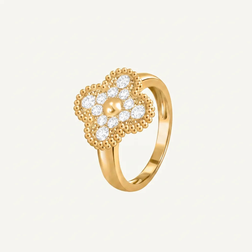 Alhambra Pavé Clover Ring